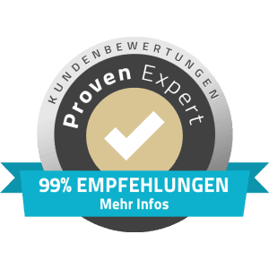 Proven Expert Siegel - 99% Empfehlungen Proven Expert Siegel - 99% Empfehlungen