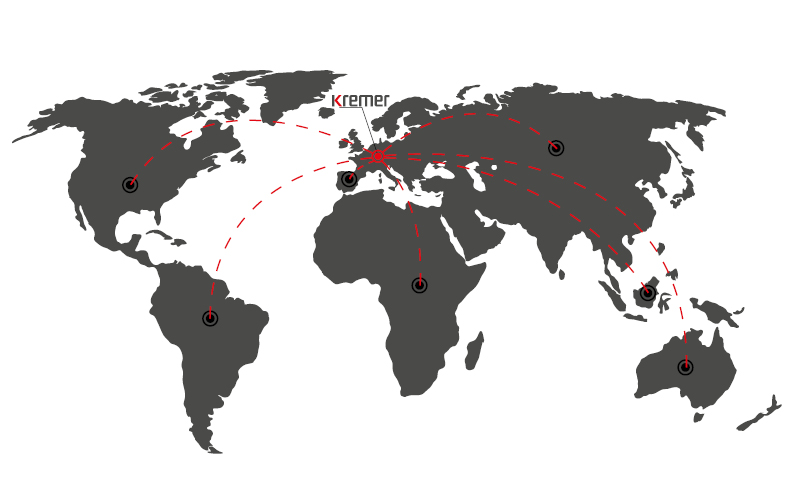 KREMER ist international tätig KREMER ist international tätig